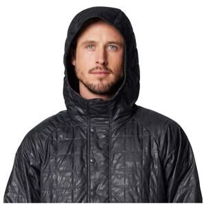 Columbia Men’s Hooded Insulated Jacket – Black Quilted Packable NWT